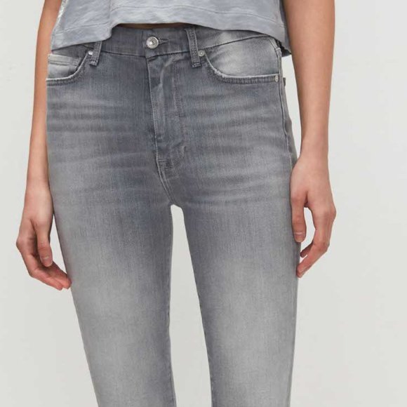 7 for All Mankind - b(air) ANKLE the SKINNY IN ALDER GREY -28 - Picture 2 of 9